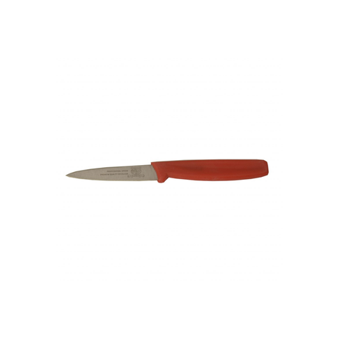 Omcan 3 1/4-inch Paring Knife with Red Polypropylene Handle - 25 / CS - 11537