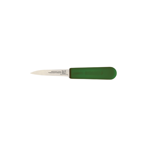 Omcan 3 1/4" Paring Hotel Style Knife with Green Polypropylene Handle - 50 / CS - 12411