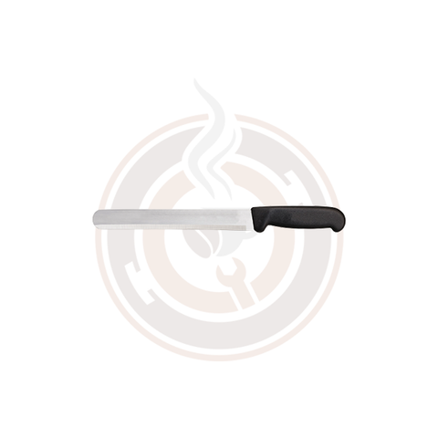 Omcan 10-inch Slicer Straight Knife with Black Polypropylene Handle - 12480
