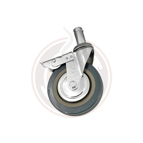 Omcan 5-inch Industrial Caster with Brakes for Chrome and Epoxy Stock Shelves - 14461