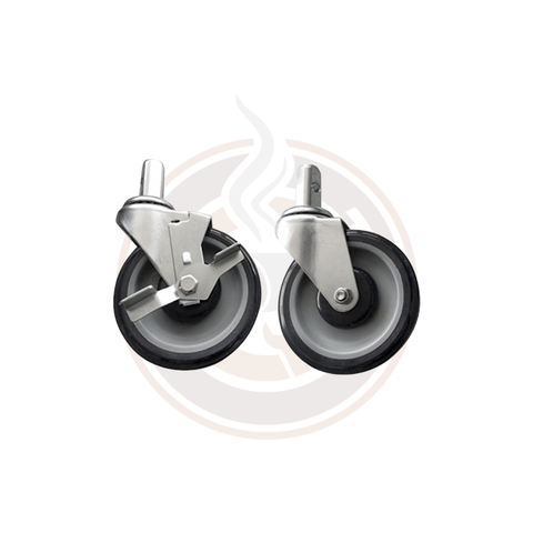 Omcan Wheels with Brakes for Pan and Lug Racks - 28637