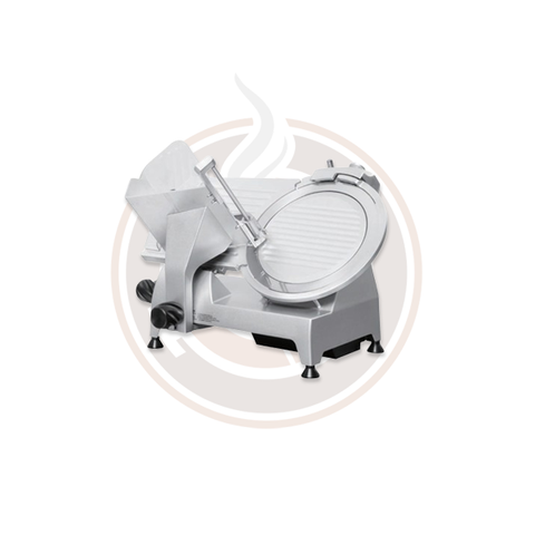 Omcan 8-Inch Blade Belt-Driven Meat Slicer With Fixed Sharpener 0.24 HP/180 W - 39467