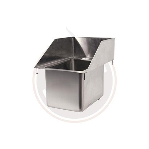 Omcan 10" x 14" x 10" Stainless Steel Single Drop in Sink with 6" Left-Back-Right Splash - 39786