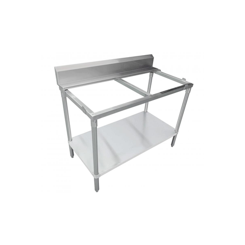 Omcan 24" x 48" Solid Poly Top Table with 6" Backsplash - 41247 Omcan 24" x 48" Solid Poly Top Table with 6" Backsplash - 41247