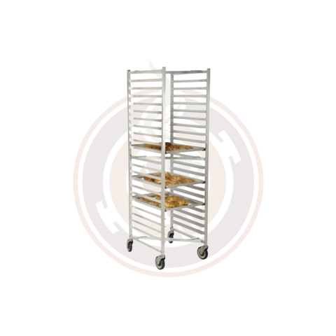 Omcan Aluminum Nesting Sheet Pan Rack - Square Top - with 20 slides and 3" spacing - 43474