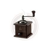 Omcan Square Manual Coffee Grinder - Dark Beech - 43678