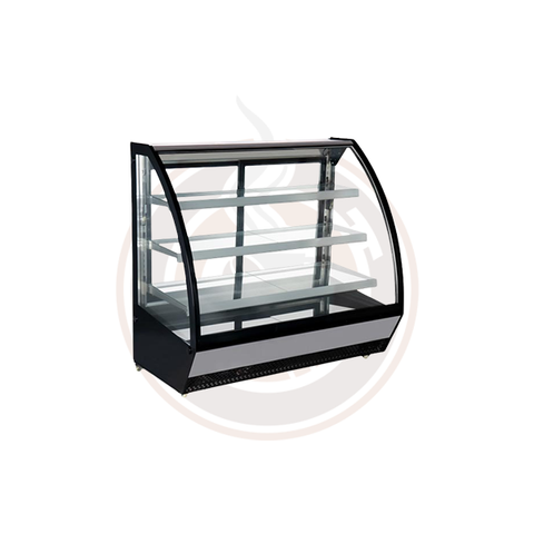 Omcan 60-inch Refrigerated Floor Showcase Curved Glass - 46471