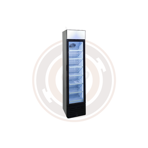 Omcan 16.5-inch, 145 L capacity Slim Glass Door Display Refrigerator with Lightbox - 47240