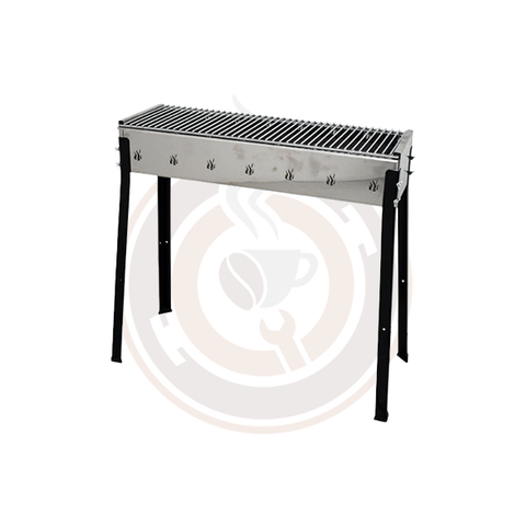Omcan Stainless Steel Charcoal BBQ Grill with Stainless Steel Brazier - 47310
