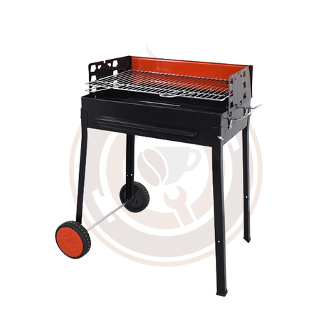 Omcan Painted Steel Charcoal BBQ Grill with 2 Wheels - 47312