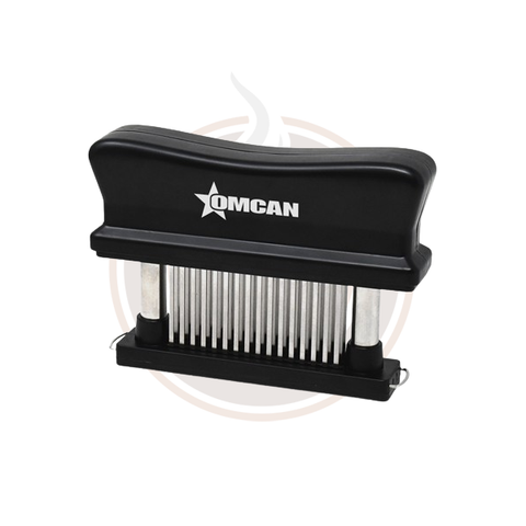 Omcan Stainless Steel Manual Meat Tenderizer with 48 Needles (Black) - 4 / CS - 47494