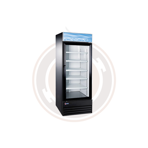 Omcan 28-inch Single Door Black Glass Refrigerator - 50037