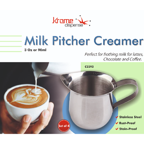 Small Milk Pitcher Creamer - 3oz or 90ml Small Milk Pitcher Creamer - 3oz or 90ml