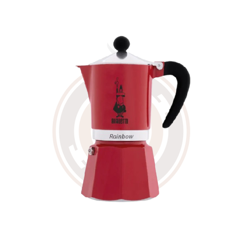 Bialetti Moka Rainbow Stovetop Espresso Maker - Red Bialetti Moka Rainbow Stovetop Espresso Maker - Red