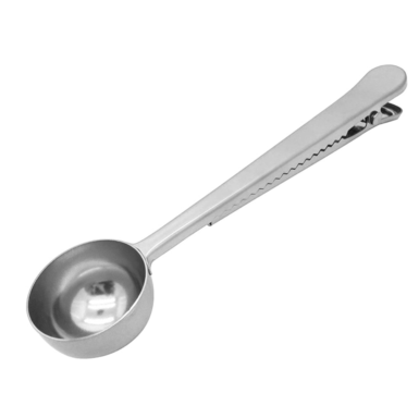 Coffee scoop with bag clip vibrant gold Coffee scoop with bag clip vibrant gold