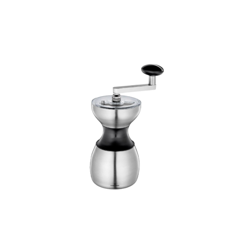 Zassenhaus 041101 Caracas Coffee Mill Grinder Silver | Manual Burr Coffee Grinder with Adjustable Ceramic Grinding Mechanism