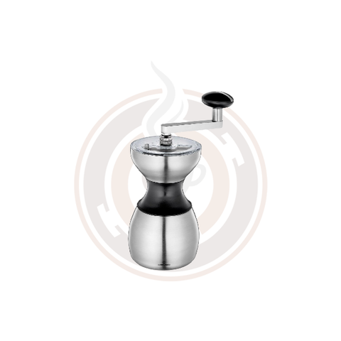 Zassenhaus 041101 Caracas Coffee Mill Grinder Silver | Manual Burr Coffee Grinder with Adjustable Ceramic Grinding Mechanism