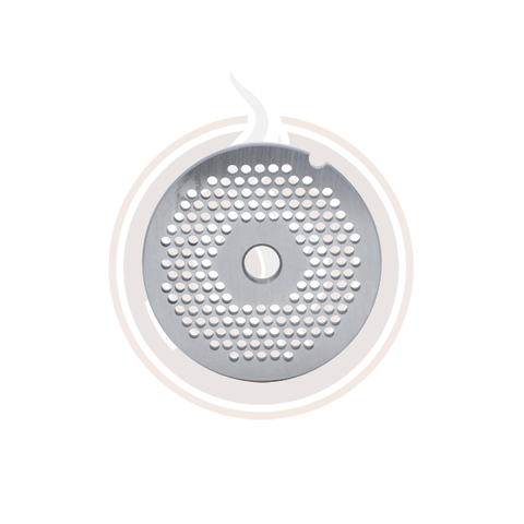 Omcan European Style #12 stainless steel plate, hubless, 3.2mm (1/8") - one notch/ round - (4/case) - 11213