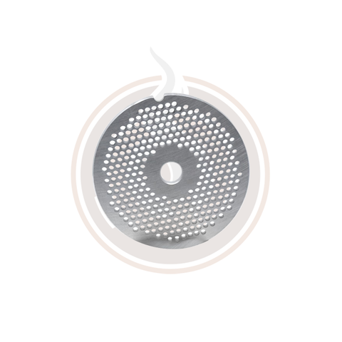 Omcan European Style #32 stainless steel plate, hubless, 3.2mm (1/8") - one notch/ round (4/case) - 11227