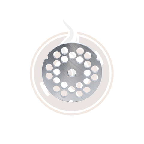Omcan European Style #32 stainless steel plate, hubless, 12mm (1/2") - three notches/ round - (2/case) - 11232
