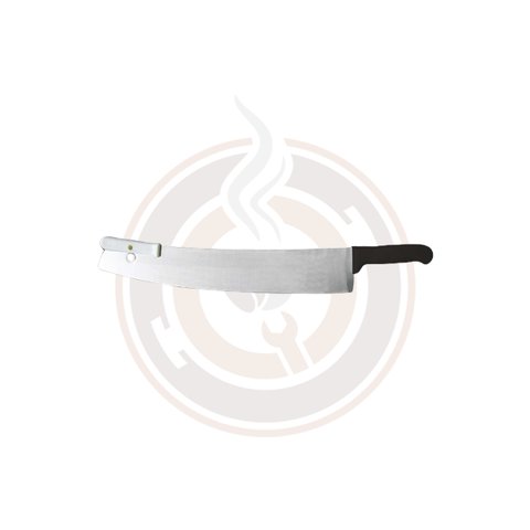 Omcan 16-inch Pizza Knife with Black Double Handle (2/case) - 11519