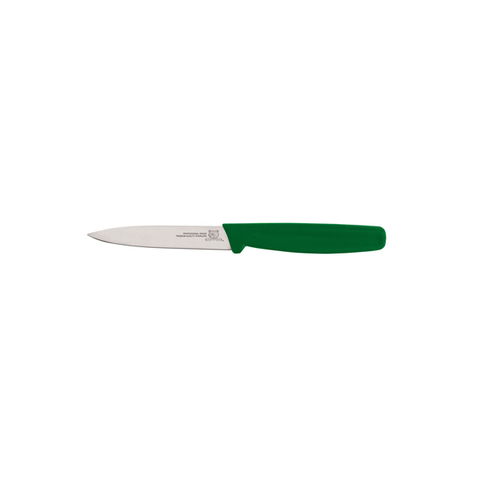 Omcan 3 1/4-inch Paring Knife with Green Polypropylene Handle - 25 / CS - 11536