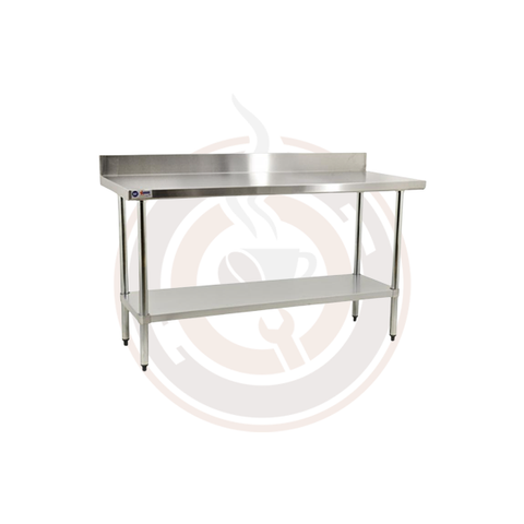 Elite Series 24″ x 60″ Stainless Steel Worktable with 4″ Backsplash