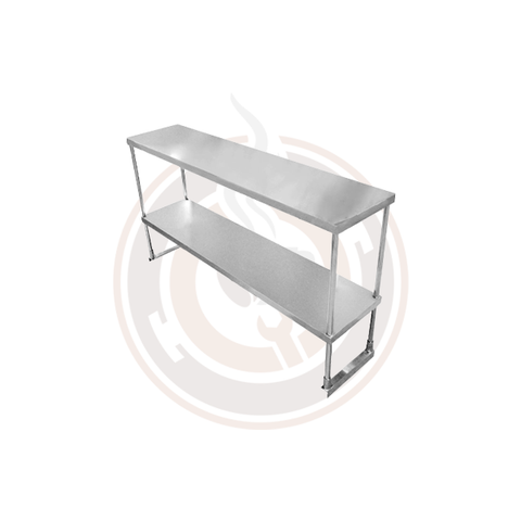 Omcan Stainless Steel Double Deck Overshelf - 23990 / 23989 / 23988