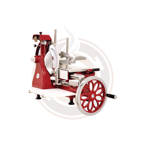 Omcan 10-inch Diameter Blade Manual Volano Slicer with Flower Flywheel - 26072
