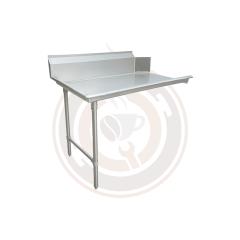 Omcan 36-inch Stainless Steel Clean Dish Table - Left Side - 28474