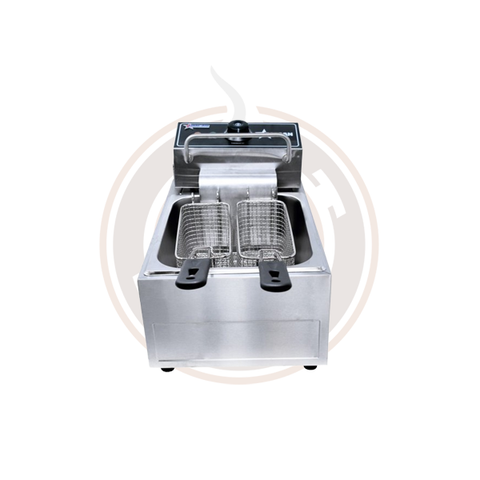 Omcan 6 Qt (7 Liters) Single Countertop Electric Fryer - 220V, 1Ph, 2500W - 39371