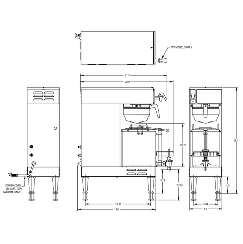 Bunn 38700.6143 Single® AXIOM® GPR 15, with 1.5 Gallon Server
