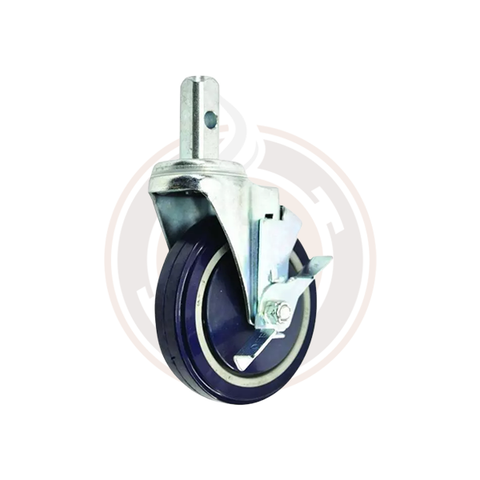Omcan Heavy-Duty Caster with Brakes for Aluminum Pan and Lug Racks (5/case) - 39534