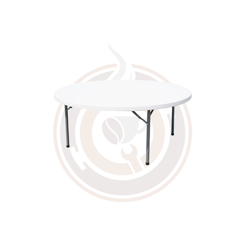 Omcan Solid Round Folding Table - 71" - 41599