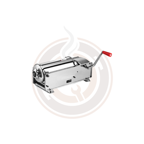 Omcan Elite Series All Stainless Steel Horizontal Two-Speed Gear-Driven Sausage Stuffer with 15 lb. capacity - 13738