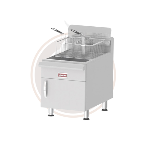 Omcan Commercial Countertop Natural Gas Fryer with 53,000 BTU and 30 lb. Oil Capacity - 43088