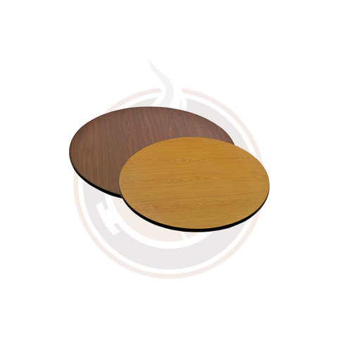 Omcan Round Oak / Walnut Table Top - 36" (2/case) - 43168
