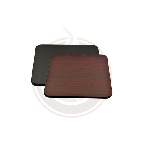 Square Mahogany/Black Table Top - 24" x 24" x 1"