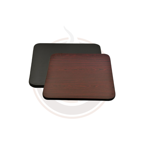Omcan Rectangular Mahogany/Black Table Top - 30" x 48" x 1" (2/case) - 43174