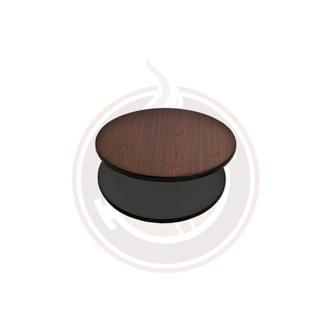 Omcan Round Mahogany / Black Table Top - 24" (4/case) - 43176