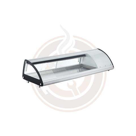 Omcan 52-inch Sushi Showcase with Curved Glass with 63 L Capacity - 43224