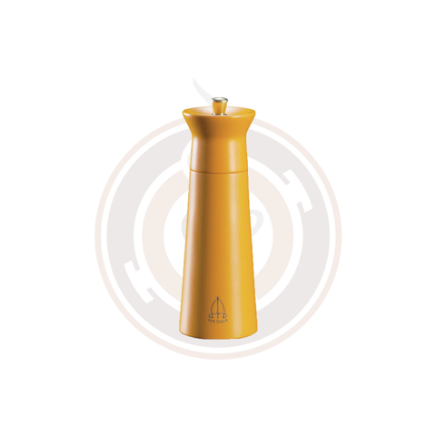 Omcan Salt Mill - 15 cm (Beech Wood Orange) (2/case) - 43708
