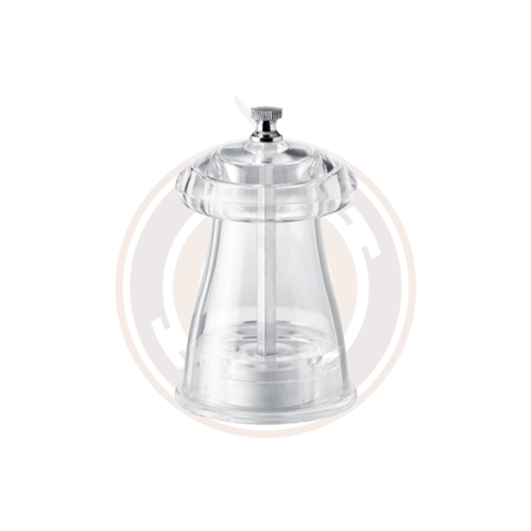 Omcan Salt Mill - Acrylic Resin / Crystal Shape - 10 cm (4/case) - 43703