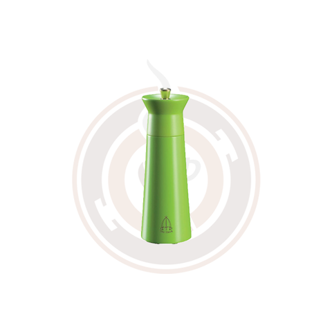 Omcan Salt Mill - 15 cm (Beech Wood Green) (2/case) - 43707