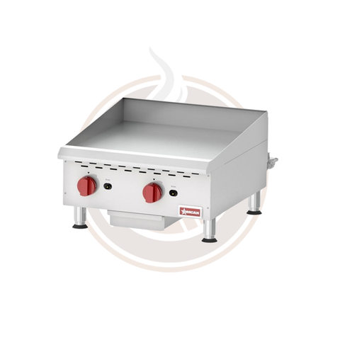 Omcan Countertop Stainless Steel Gas Griddle With Manual Control - 43737 / 43730 / 43731 / 43732
