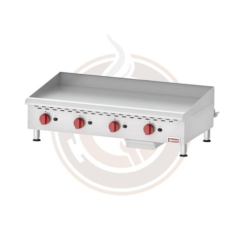 Omcan Countertop Stainless Steel Gas Griddle With Manual Control - 43737 / 43730 / 43731 / 43732