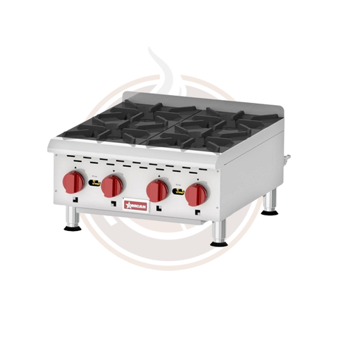 Omcan Countertop Stainless Steel Gas Hot Plate 4 Burners - 43734