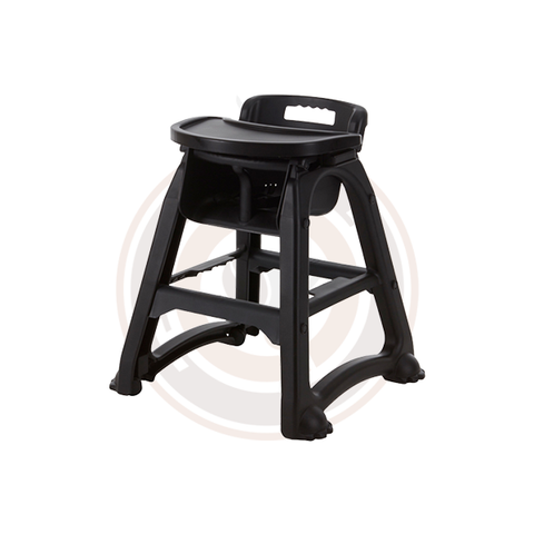 Omcan Black Baby Diner High Chair with Tray - 43831