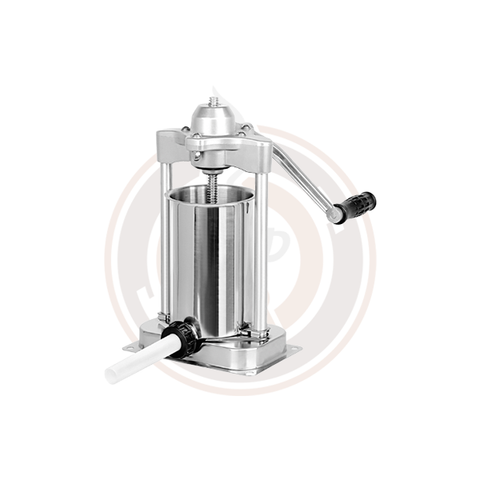 Omcan Stainless Steel 6-lb/3kg Vertical Direct Drive Manual Sausage Stuffer - 44203