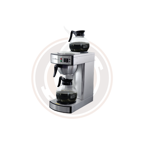 Omcan Stainless Steel Coffee Maker with 2 Glass Decanter - 2.2 L tank capacity - 44313